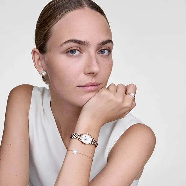 Đồng Hồ Nữ Daniel Wellington Ophelia Mini DW00100805 Màu Demi (Vàng Hồng/Bạc)