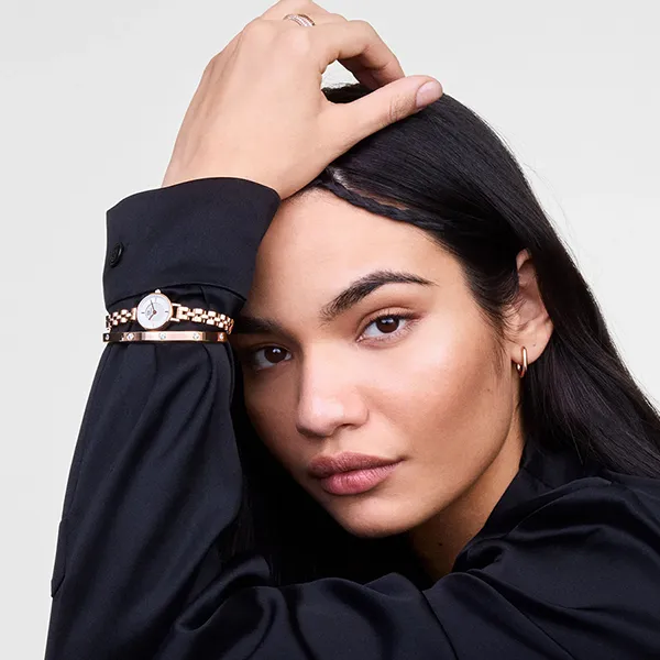 Đồng Hồ Nữ Daniel Wellington Petite Mini Arch 3-link DW00100854 Màu Vàng Hồng
