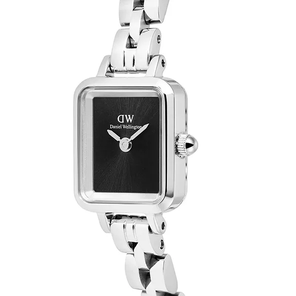 Đồng Hồ Nữ Daniel Wellington Quadro Mini Arch 3-link Onyx Sunray DW00100845 Màu Bạc/Đen