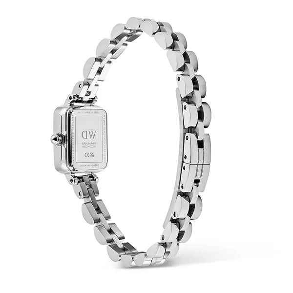 Đồng Hồ Nữ Daniel Wellington Quadro Mini Arch 3-link Onyx Sunray DW00100845 Màu Bạc/Đen