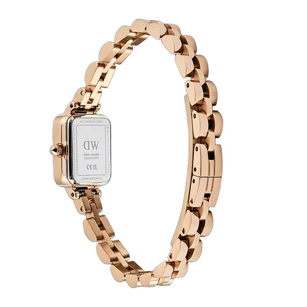Đồng Hồ Nữ Daniel Wellington Quadro Mini Arch 3-Link White Sunray Màu Vàng Hồng