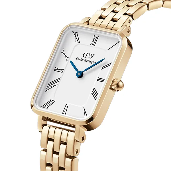 Đồng Hồ Nữ Daniel Wellington Quadro Roman Numerals 5 Link Màu Vàng Trắng