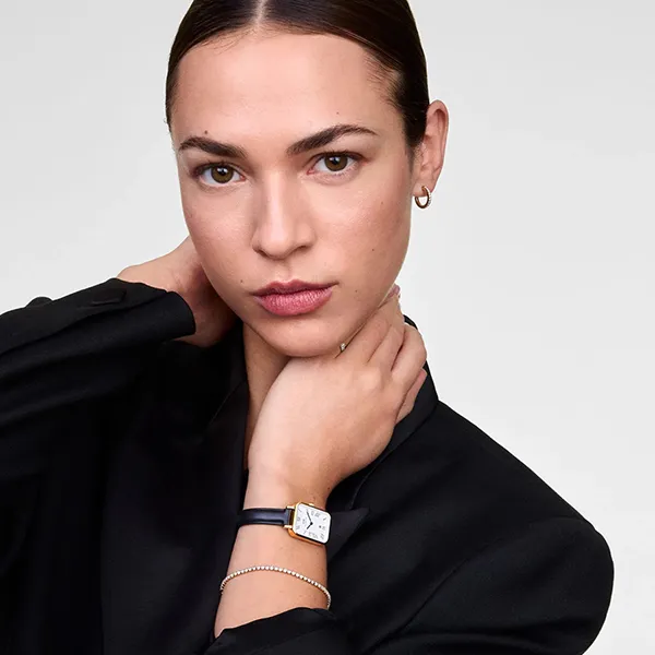 Đồng Hồ Nữ Daniel Wellington Quadro Roman Numerals Date Sheffield DW00100865 Màu Đen