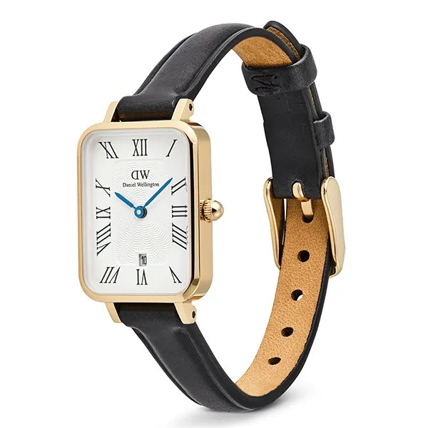 Đồng Hồ Nữ Daniel Wellington Quadro Roman Numerals Date Sheffield DW00100865 Màu Đen