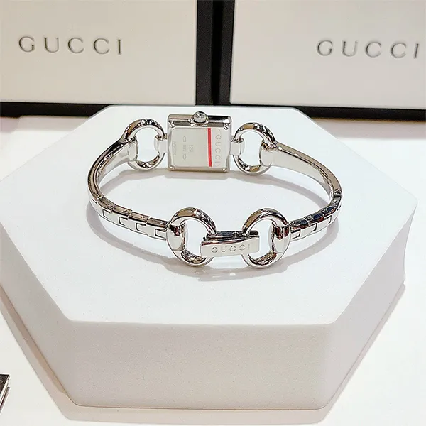 Đồng Hồ Nữ Gucci 120 Tornabuoni GG Black Dial Silver Tone YA120501 Màu Đen - Bạc