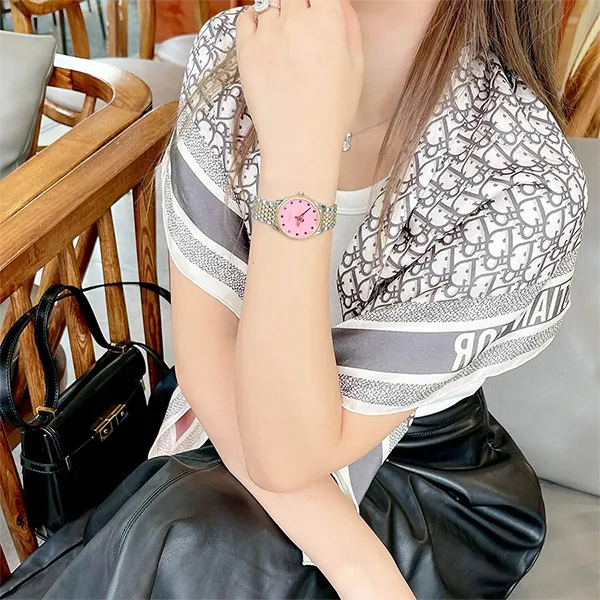 Đồng Hồ Nữ Gucci G-Timeless YA1265030 Màu Hồng Bạc