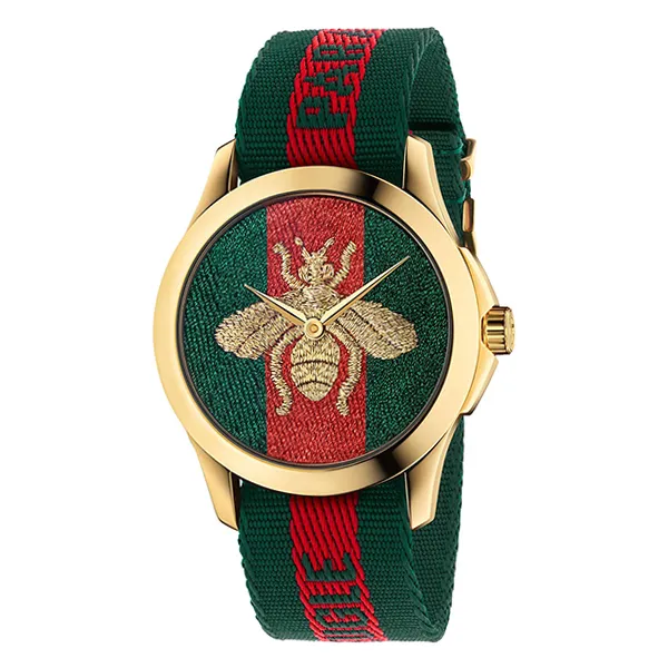 Đồng Hồ Nữ Gucci Le Marché Des Merveilles Watch YA126487 Màu Xanh Lá/Đỏ