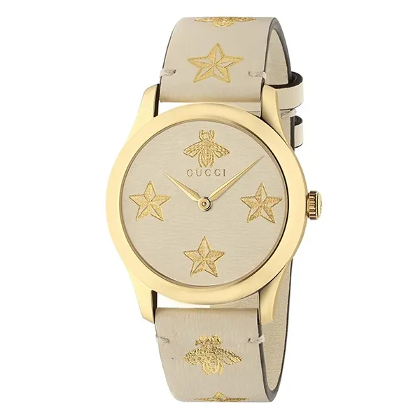 Đồng Hồ Nữ Gucci Quartz Gold Tone YA1264096 Màu Vàng Be