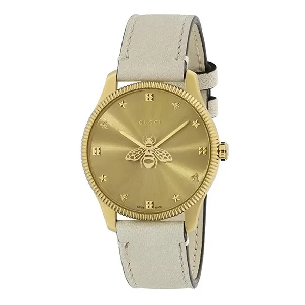 Đồng Hồ Gucci Quartz Gold YA1264180 Màu Trắng - Vàng
