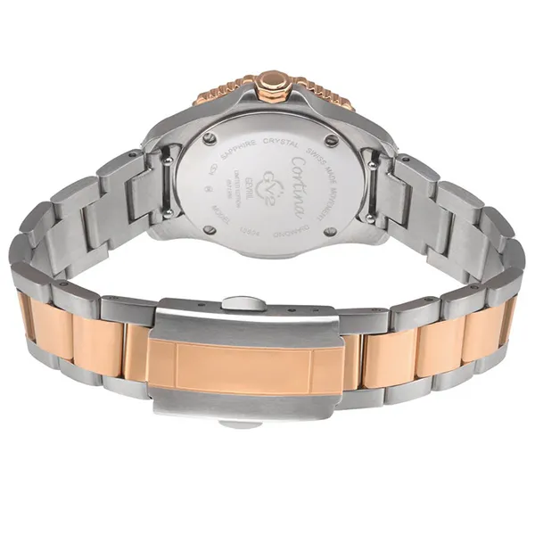 Đồng Hồ Nữ GV2 By Gevril Cortina Diamond Mother Of Pearl Dial Ladies Watch 13504B Màu Bạc - Vàng Hồng
