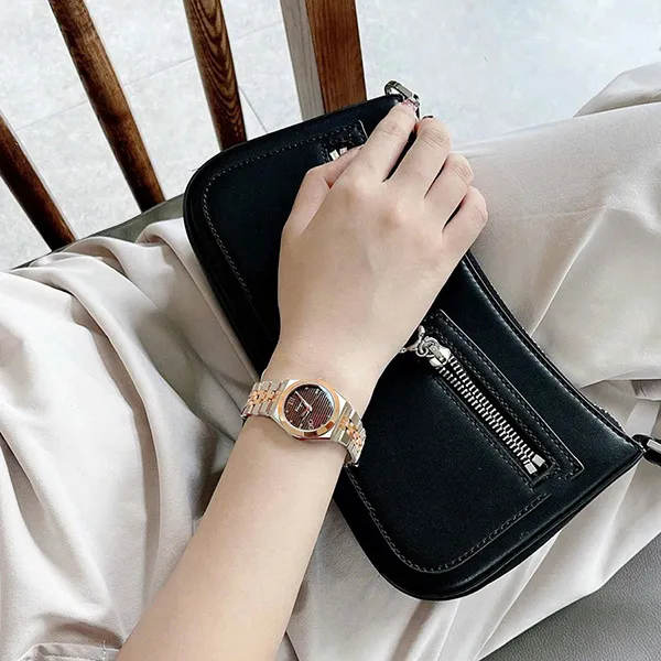 Đồng Hồ Nữ Salvatore Ferragamo Vega New Diamond Watch SFKJ00423 Màu Demi Mặt Nâu