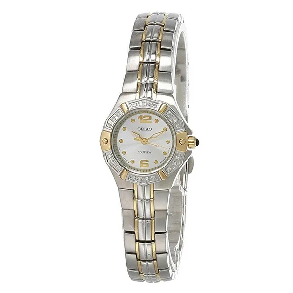 Đồng Hồ Nữ Seiko Coutura Silver Dial 2-Tone S-Steel Women's Watch SXGN26 Màu Bạc
