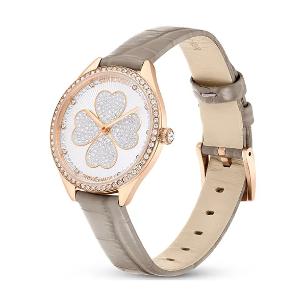 Đồng Hồ Nữ Swarovski Attract Clover Crystals 5653350 Màu Xám Trắng