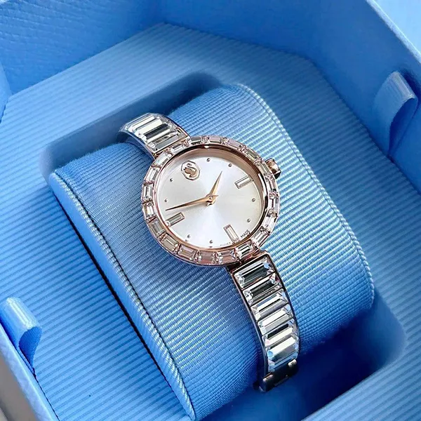 Đồng Hồ Nữ Swarovski Matrix Bangle Watch 5677484 Màu Trắng