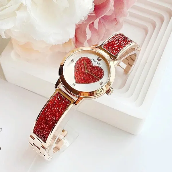 Đồng Hồ Nữ Swarovski Quartz Cosmic Rock 5483519 Màu Đỏ Trắng