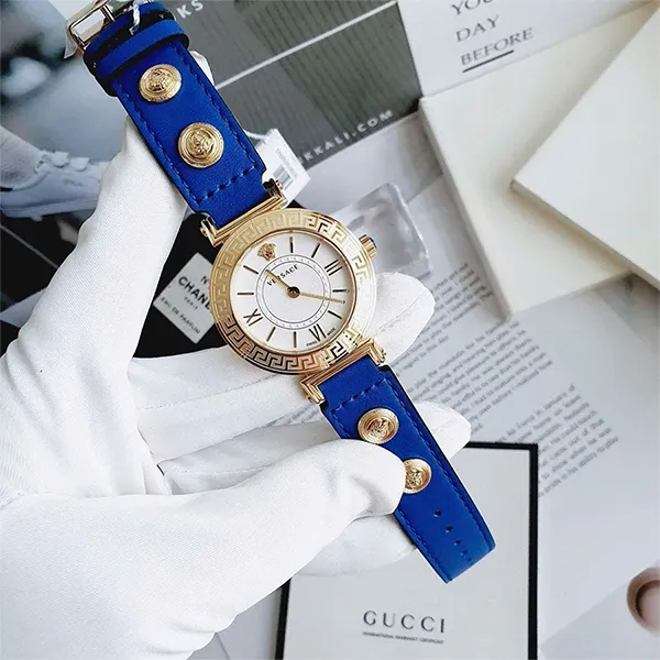 Đồng Hồ Nữ Versace Quartz VEVG00320 Màu Xanh - Vàng