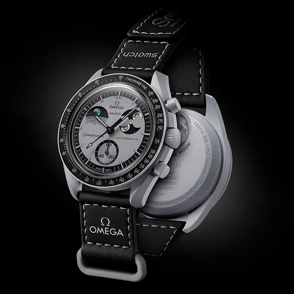 Đồng Hồ Omega x Swatch Mission To Earthphase SO33M700 Màu Đen/Xám