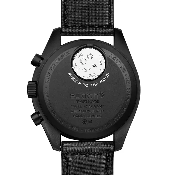 Đồng Hồ Omega x Swatch Mission To The Moonphase New Moon SO33B700 Màu Đen
