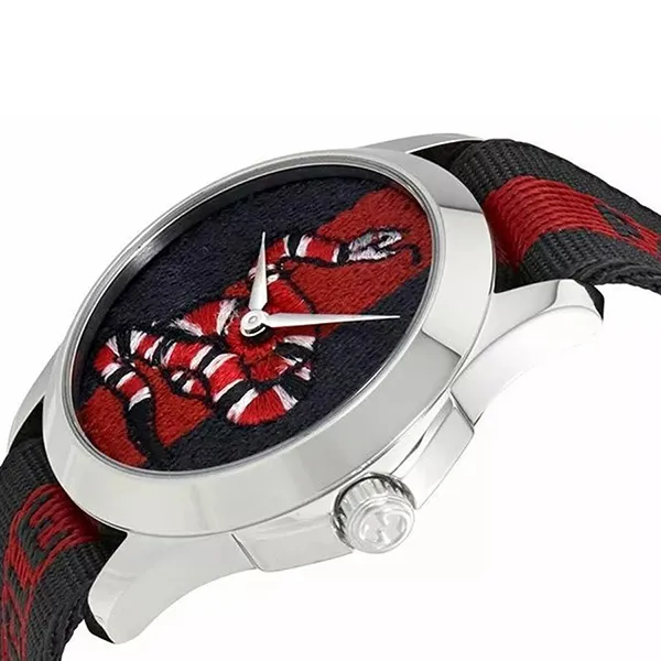 Đồng Hồ Unisex Gucci Le Marché Des Merveilles Snake Watch YA126493 Màu Xanh Navy/Đỏ