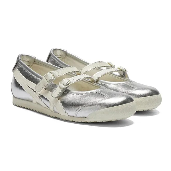 Giày Bệt Nữ Onitsuka Tiger The Mexico 66 TGRS Silver Cream 1182A660.020 Màu Bạc - Kem Size 35.5