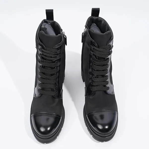 Giày Boot Nữ Prada Monolith Black Re Nylon EU Màu Đen Size 36.5