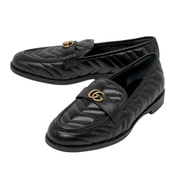 Giày Lười Gucci Loafer Double G 670399-BKO60-1000 Màu Đen Size 36