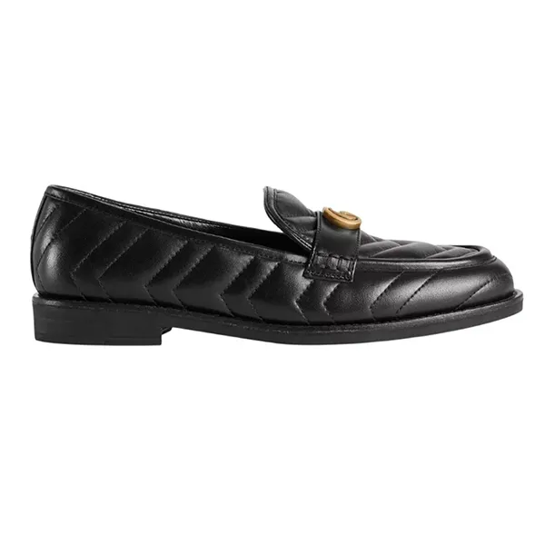 Giày Lười Gucci Loafer Double G 670399-BKO60-1000 Màu Đen Size 36