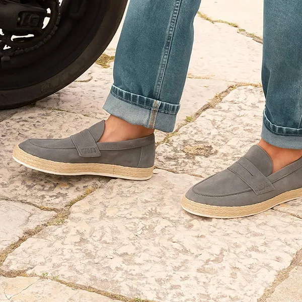 Giày Lười Nam Duca Di Morrone LEO_CAM_GRIGIO Màu Ghi Xám Size 40