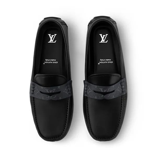 Giày Lười Nam Louis Vuitton LV Monza Moccasin 1AIYL0 Màu Đen Size 40