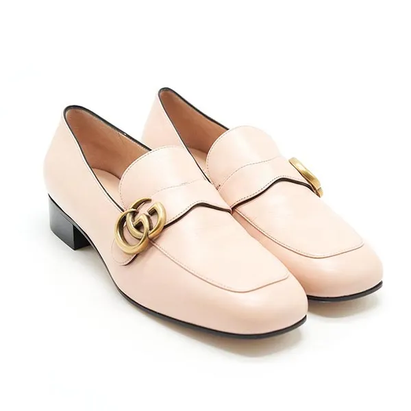 Giày Lười Nữ Gucci Woman's Loafer With Double G Màu Be Size 36
