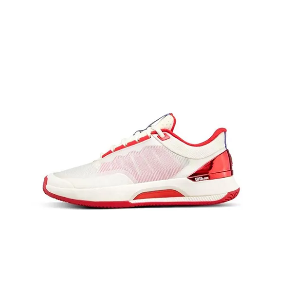 Giày Pickleball/Tennis Nữ Wilson Intrigue Tour Women's Shoe WRS336750U Màu Trắng Đỏ Size 38.5