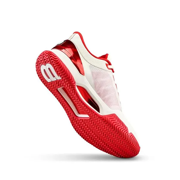 Giày Pickleball/Tennis Nữ Wilson Intrigue Tour Women's Shoe WRS336750U Màu Trắng Đỏ Size 38.5