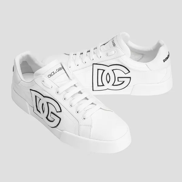 Giày Sneaker Nam Dolce & Gabbana D&G White Portofino Sports Shoes CS2343 AE629 8T907 Màu Trắng Size 40