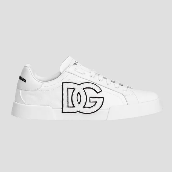 Giày Sneaker Nam Dolce & Gabbana D&G White Portofino Sports Shoes CS2343 AE629 8T907 Màu Trắng Size 40