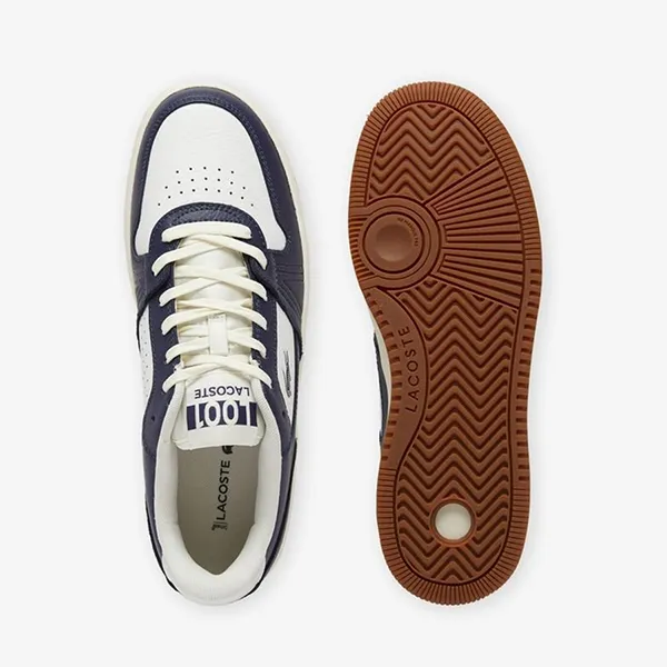 Giày Sneaker Nam Lacoste Men's Shoes L001 Leather Material 48SMA0106-GU1 Màu Xanh Trắng Size 43