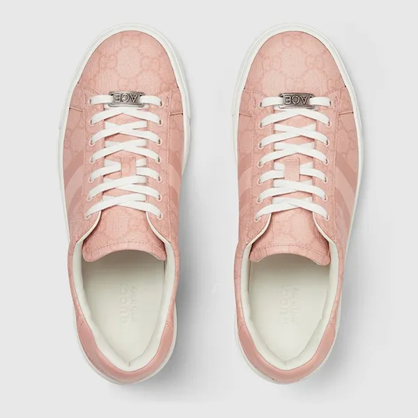 Giày Sneaker Nữ Gucci Ace With Web Pink 812026-FAD2A-8741 Màu Hồng Size 36