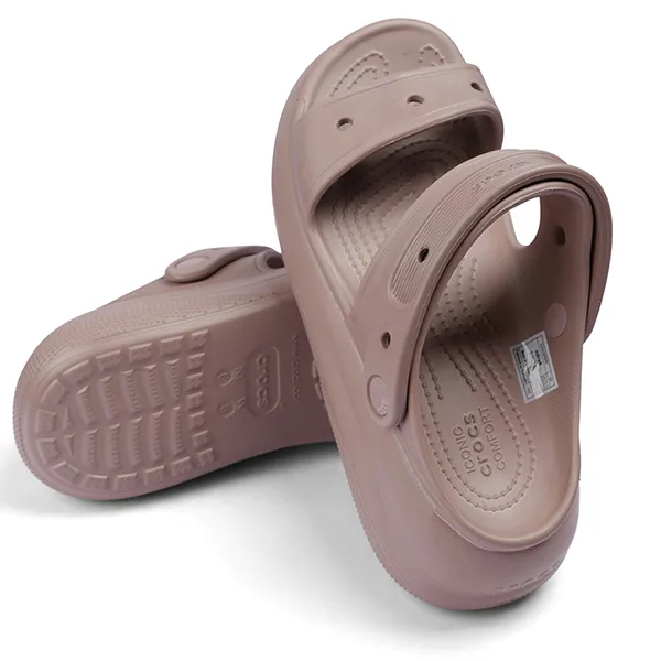 Giày Sục Nữ Crocs Women's Classic Crush Sandal Moca Màu Nâu Socola Size 36-37