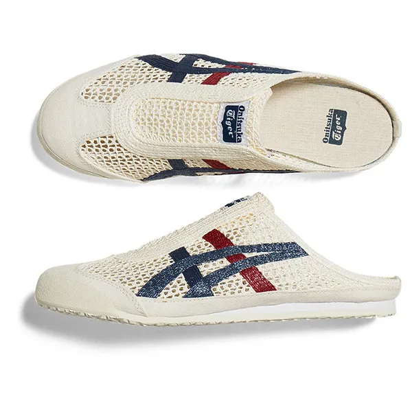 Giày Sục Onitsuka Tiger Mexico 66 Sabot Unisex Cream/ Mako Blue 1183C123-100 Màu Xanh Kem Size 42