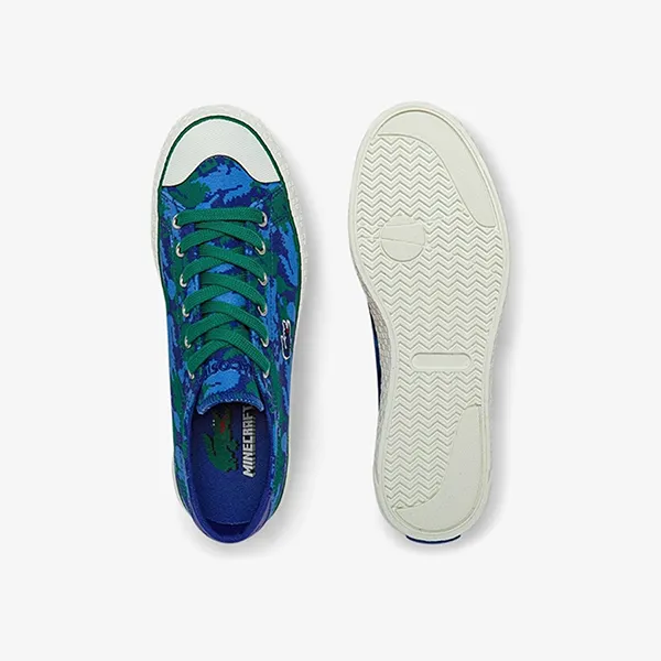 Giày Thể Thao Lacoste Gripshot Lacoste x Minecraft Canvas Trainers 743CFA0046 Màu Xanh Green Size 39.5