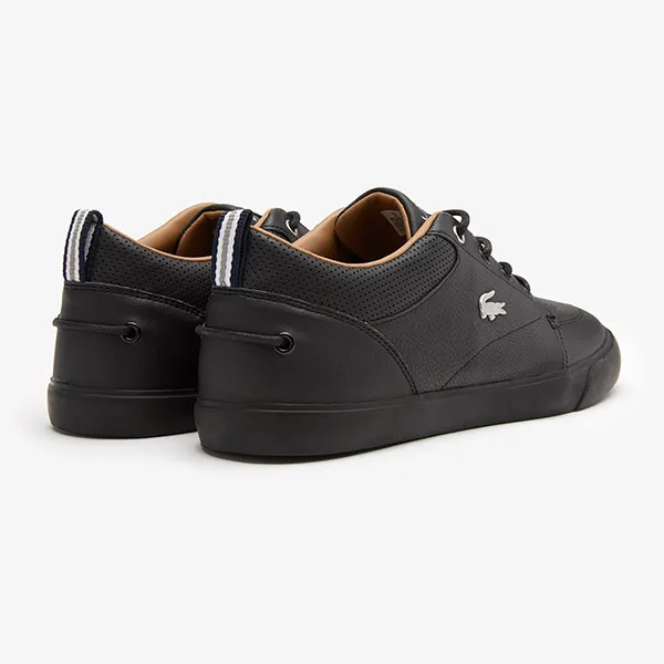 Giày Thể Thao Nam Lacoste Bayliss Leather Perforated Collar Sneakers 37CMA0073 02H Màu Đen Size 39.5