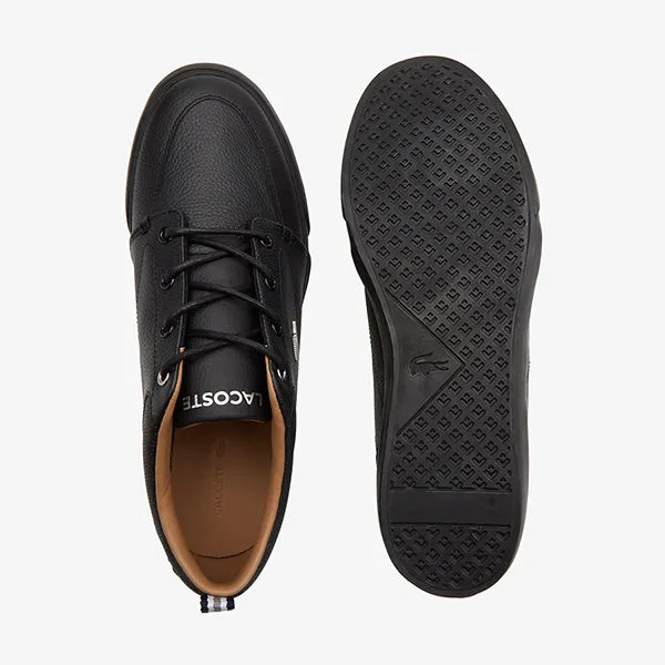 Giày Thể Thao Nam Lacoste Bayliss Leather Perforated Collar Sneakers 37CMA0073 02H Màu Đen Size 39.5