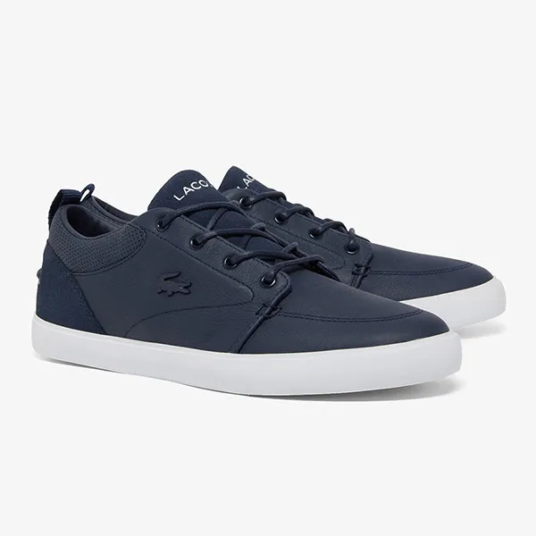 Giày Thể Thao Nam Lacoste Bayliss Leather Sneakers 49CMA0044 092 Màu Xanh Navy Size 39.5
