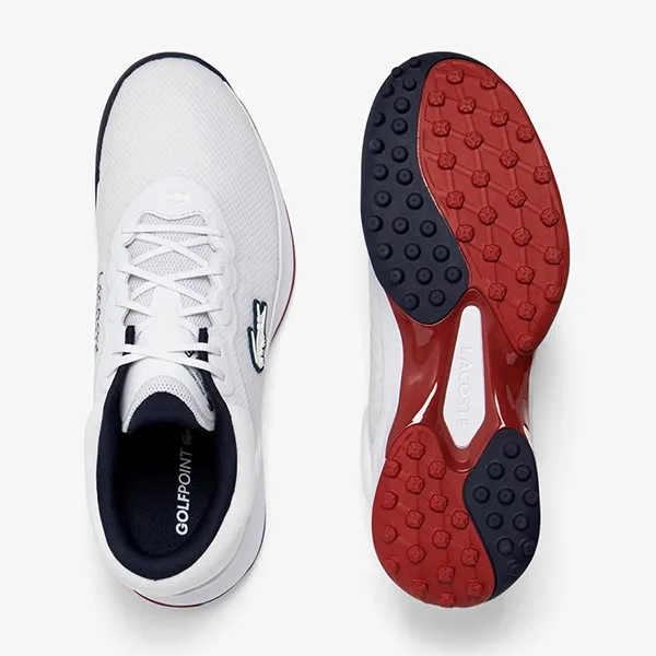 Giày Thể Thao Nam Lacoste Golf Point WHT/NVY/RED 47SMA0033 407 Màu Trắng Size 7