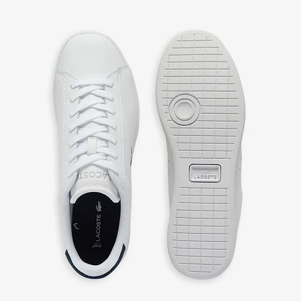 Giày Thể Thao Nam Lacoste Men's Carnaby Leather Sneakers 48SMA0111 407 Màu Trắng Size 40.5
