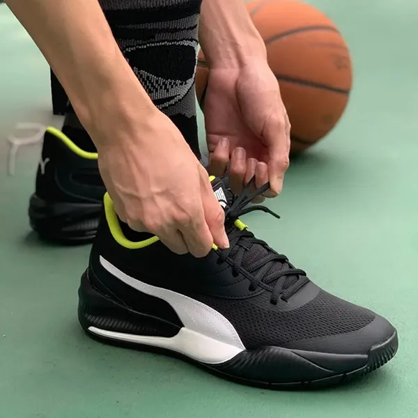 Giày Thể Thao Nam Puma Triple Basketball Black White 195217-08 Màu Đen Size 40