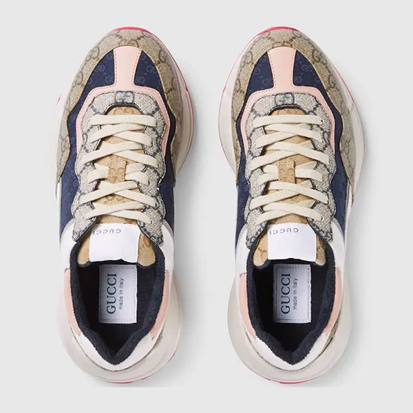 Giày Thể Thao Nữ Gucci GG Rhyton TrainerSneaker 620185-99WF0-4371 Phối Màu Size 37