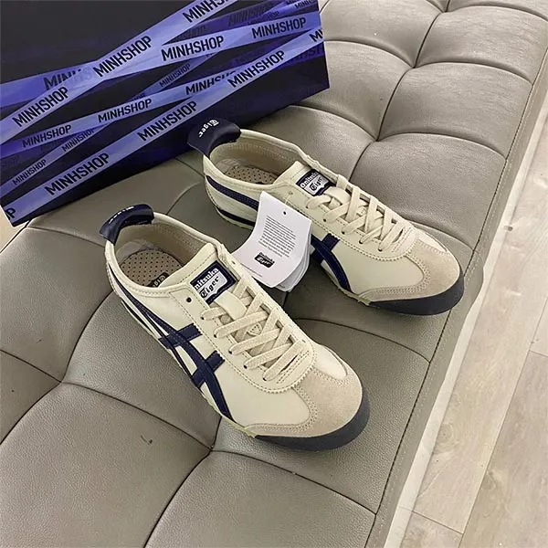 Giày Thể Thao Nữ Onitsuka Tiger Mexico 66 Birch Peacoat 1183C102-200 Màu Trắng - Xanh Size 37.5