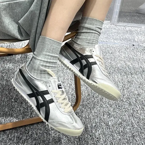 Giày Thể Thao Onitsuka Tiger Mexico 66 Pure Silver Black 1183B566-020 Màu Bạc Size 36