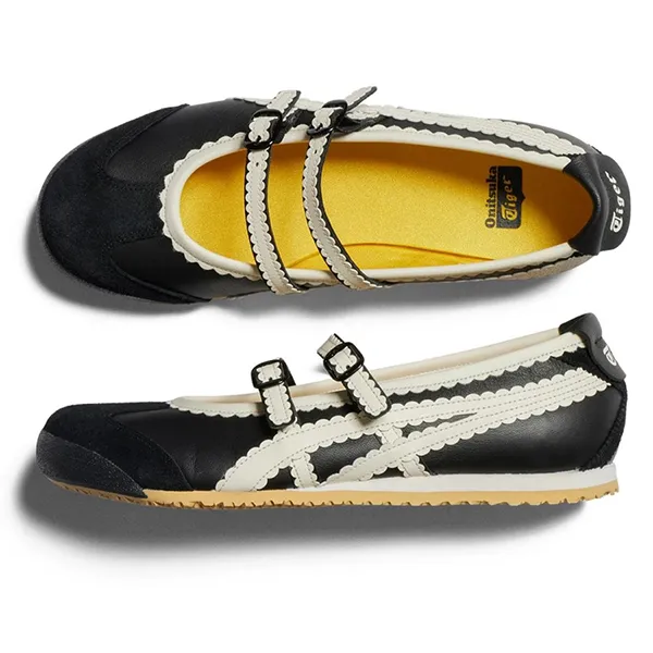 Giày Bệt Nữ Onitsuka Tiger Mexico 66 Tigress Black Cream 1182A678-001 Màu Đen Kem Size 35.5