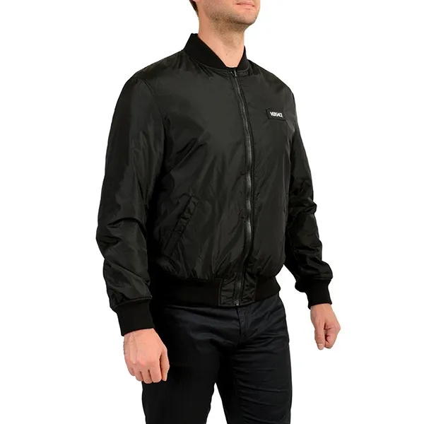 Áo Khoác Nam Versace Baroque Printed Reversible Bomber Jacket Black Màu Đen Size 46